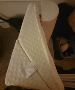 Aeris Wedge Pillow for Sleeping -Post Surgery Pillow -Unique Curved Design -Memory Foam- Incline Pillow for Elevation,Pregnancy,Reading Snoring,Back & Knee Support,Breathing –,Washable Cover 25"x25"x8.5" 30 61uxk8xWC9L