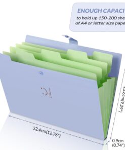 SKYDUE Letter A4 Paper Expanding File Folder Pockets Accordion Document Organizer (Purple) 1 Purple 29 61uyHmrb3nL
