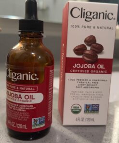 Cliganic Organic Jojoba Oil, 100% Pure (4oz) | Moisturizing Oil for Face, Hair, Skin & Nails | Natural Cold Pressed Hexane Free | Base Carrier Oil 4 Fl Oz (Pack of 1) 40 61uz9AZ5b4L