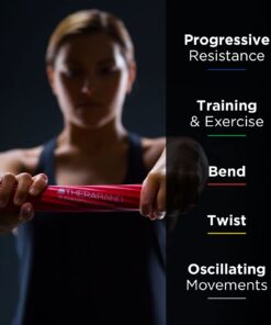 THERABAND FlexBar, Tennis Elbow Therapy Bar, Relieve Tendonitis Pain & Improve Grip Strength, Resistance Bar for Golfers Elbow & Tendinitis, Red, Light, Beginner Original Red - Light 15 61v 38DEaL 1