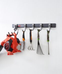 Rubbermaid FastTrack Garage Storage Utility Hooks, All in One Rail Hook Kit and Tool Organizer, 6 Piece, Heavy Duty for Wall/Shed/Garden Garden 15 61v Ltc31pL