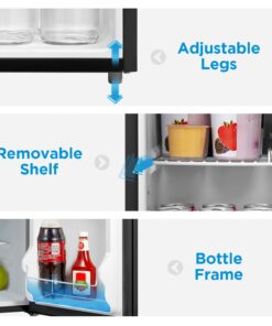 Midea WHS-87LSS1 Refrigerator, 2.4 Cubic Feet, Stainless Steel 14 61v ejdc JL