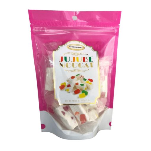 Jujube Nougat Italian Chewy Candy Pouch 6oz 6 Ounce (Pack of 1)