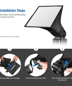 NEEWER Flash Diffuser Light Softbox 6" x 5", Universal, Collapsible with Storage Pouch Compatible with Canon Nikon Sony Godox Yongnuo NEEWER speedlight 6x5 inches 38 61v0X61NK8L