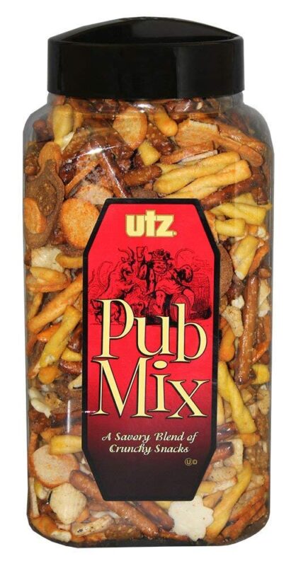 Catalog 4 Utz Pub Mix - 44 Ounce Barrel - Savory Snack Mix, Blend of Crunchy Flavors for a Tasty Party Snack - Resealable Container - Cholesterol Free and Trans-Fat Free