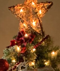 Kurt Adler UL1219/NAT 10 Light Indoor Rattan Natural Star Treetop 42 61v1YwpsOTL