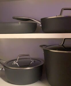 Calphalon Premier Hard-Anodized Nonstick Cookware, 11-Piece Pots and Pans Set New Cookware Set w/ MineralShield™ 23 61v1unUmNeL