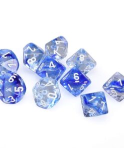 Chessex Nebula Dark Blue/White D10 Dice Set (10)