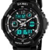FANMIS Unisex Sports Watches Military Analog Digital Display Watch Multifunction Dual Time Alarm Stopwatch Backlight 50M Waterproof Outdoor Sports Watch black 16 61v2UxJBG1L