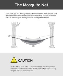 Oak Creek Lost Valley Camping Hammock. Bundle Includes Mosquito Net, Rain Fly, Tree Straps, Compression Sack. Weighs Four Pounds, Perfect for Camping. Lightweight Nylon Single Hammock. 33 61v67E8u7L