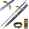 Legend of Zelda FULL TANG Carbon Steel Master Sword SHARPENED Skyward Limited Edition Deluxe w Belt, 14-Blue-BRB 26 61v6Kuj5wDL