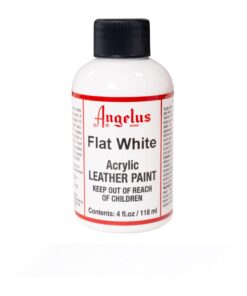 Alternative view of Angelus Flat White Acrylic Leather Paint 4oz