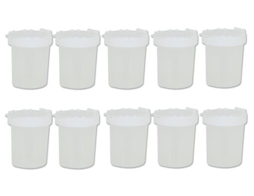 Sargent Art 22-1610 No-Spill Paint Cups with Flip Open Lids, Set of 10