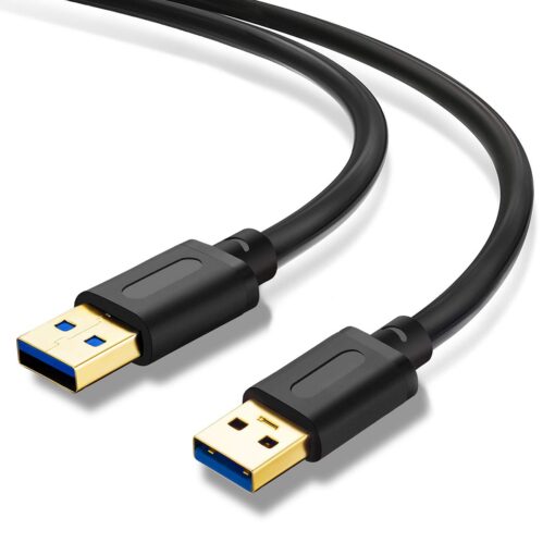 Jelly Tang USB 3.0 A to A Male Cable 6Ft,USB to USB Cable USB Male to Male Cable USB Cord with Gold-Plated Connector for Hard Drive Enclosures, DVD Player, Laptop Cooler (6Ft/1.8M) 6 Ft