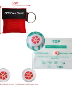 KTKANG 100pcs/lot Red CPR Barrier with Keychain CPR Face Shield for AED First Aid 9 61v9VWmyEL