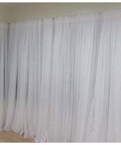 Sheer Voile Chiffon Fabric Draping Panels | 20 Yards 120" Wide White Voile Fabric | Use for Backdrop Curtain -Wedding and Special Events 15 61vAOtoPfbL