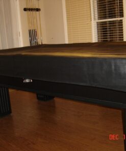 Iszy Billiards Pool Table Cover - Billiard Table Covers for 8 Foot Tables w/ Cotton Backing and Heavy Duty Vinyl - Pool Table Covers for Pets 8FT/Black 24 61vAS75cG6L