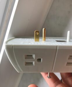 GE 6-Outlet Extender, Grounded Wall Tap, Adapter Spaced Outlets, 3-Prong, Multiple Plug, Quick and Easy Install, Cruise Essentials, UL Listed, White, 50759 1 Pack Standard Power Strip 50 61vBgY0AHWL