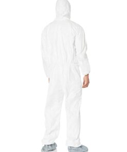 DuPont unisex-adult TY122S-XL-EACH Disposable Elastic Wrist, Bootie and Hood Tyvek Coverall Suit 1414, X-Large, White 5 61vBu4aGGL