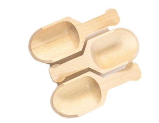 Perfect Stix 10-Pack Mini Wood Scoop, 4-1/4 L x 1-1/4 W-Inch Pack of 10ct