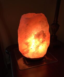 Himalayan Glow HS-1003 Himalayan Hand Carved Crystal Salt Lamp with Wooden Base, 6-7 LBS, Pink 68 61vDKBMH2aL