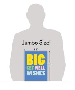 NobleWorks - Jumbo Get Well Card Funny (8.5 x 11 Inch) - Group Humor Greeting Card, Feel Better Soon - Big Get Well Wishes J2721GWG 13 61vDRt1vOhL
