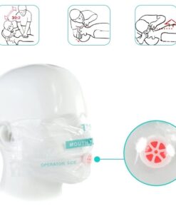 LSIKA-Z 5pcs CPR Face Shield Mask Keychain Ring Emergency Kit CPR Face Shields for First Aid or CPR Training (Blue-5) Blue-5 15 61vDwvmGeML