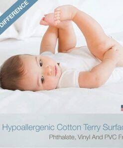 SafeRest Pillow Protector - Pack of 1 - Standard Size Waterproof Pillow Cover - Zippered Pillow Encasement for College Dorm Room, New Home, First Apartment - Cotton Terry, Waterproof, Breathable Standard 1-Pack 13 61vFf35V87L