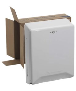 C-Fold/Multi-Fold Paper Towel Dispenser by GP PRO (Georgia-Pacific); White Metal; 56601; 11.750" W x 4.438" D x 15.500" H 10 61vFuUWhGmL