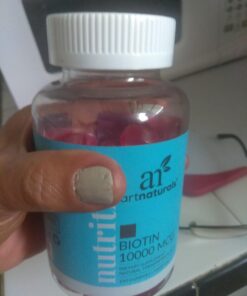 Artnaturals Biotin Gummies for Hair Growth - (100 Gummies - 10000mcg) - Natural Strawberry Vitamins Supports Nails and Skin - Gelatin, Gluten, Nut and Egg Free 20 61vH9tYMIPL