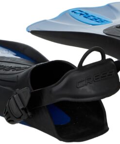 Short Adjustable Fins - Snorkeling Versatile Open Heel to use also Barefoot - PALAU SAF made in Italy by Cressi: quality since 1946 X-Small/Small blue 8 61vHafPrQYL
