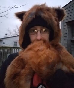 Fox Animal Hood Mittens Gloves Scarf Paws Prints and Ears, Furry Hoodie 16 61vI ZXYFgL