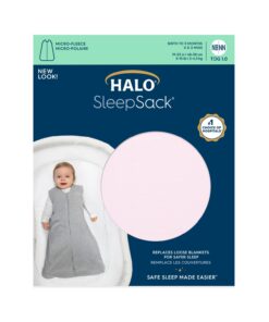 HALO Sleepsack Micro-Fleece Wearable Blanket, TOG 1.0, Soft Pink, Medium Medium (Pack of 1) 13 61vINu3Lv2L