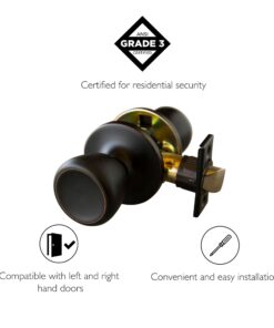 Design House 728717 Terrace 6-Way Universal Passage Hall and Closet Door Knob Oil Rubbed Bronze Passage/Hall & Closet Door Knob 1 Pack 13 61vJTfM3UwL