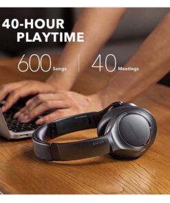 Soundcore Anker Life Q20 Hybrid Active Noise Cancelling Headphones, Wireless Over Ear Bluetooth Headphones, 40H Playtime, Hi-Res Audio, Deep Bass, Memory Foam Ear Cups, for Travel, Home Office Black 30 61vLDUwvyzL