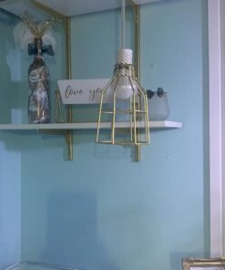 Newhouse Lighting WLG1B Ca Metal Guard for Ceiling Fan, Pendant String Light and Vintage Lamp Shades/Cover, Industrial Wire Fixture Iron Bird Cage, 1 Count (Pack of 1), Black 1 Count (Pack of 1) 28 61vNAKhJML