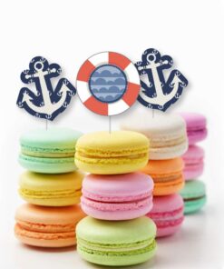 Big Dot of Happiness Ahoy Nautical - DIY Shaped Baby Shower or Birthday Party Cut-Outs - 24 Count 8 61vNP1harHL