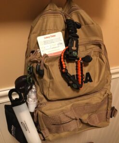 Atomic Bear Paracord Bracelet (2 Pack) - Adjustable - Fire Starter - Loud Whistle - Perfect for Hiking, Camping, Fishing and Hunting - Black & Black+Orange 41 61vOVKRDvL 4