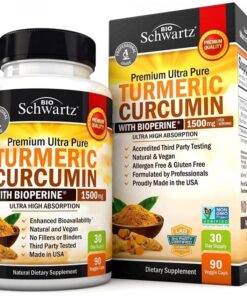Turmeric Curcumin with Black Pepper Extract 1500mg - High Absorption Ultra Potent Turmeric Supplement with 95% Curcuminoids and BioPerine - Non GMO Turmeric Capsules for Joint Support - 90 Capsules 90 Count (Pack of 1) 36 61vOmTomFVL