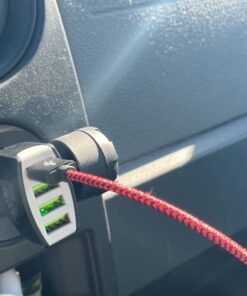 LMAV Car Charger Adapter, 4 Ports Multi USB Car Charger, QC 3.0 Fast Car Phone Charger Compatible with iPhone 14 13 12 11 Pro Max iPad Pro, Samsung Galaxy S22 Note 20.Black Black 22 61vP B5MARL