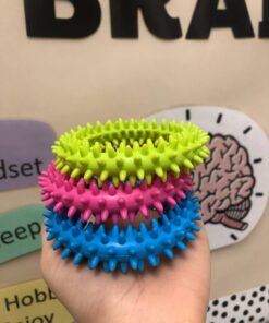 Original Monkey Spiky Sensory Ring / Bracelet Fidget Toy (Pack of 3) - No BPA, Phthalate, Latex - Fidgets Toys / Stress Rings for Children and Adults - by Impresa Products 25 61vPM feLLL