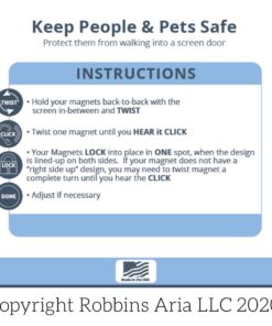 Screen Door Magnets – Twist, Click and Lock - Keep People and Pets Safe – Magnetic Screen Door Magnet Saver – Screen Door Magnet Decoration - Robbins Aria (Palm Tree) Ptb606 13 61vPcWsJEBL