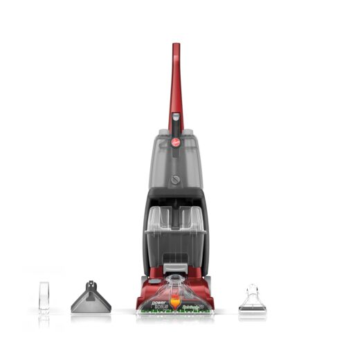 Hoover Power Scrub Deluxe Carpet Cleaner Machine, Upright Shampooer, FH50150NC, Red, 27 PowerScrub Deluxe