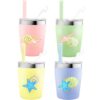 Housavvy Sippy Cups for Toddlers, Easy Clean, Dishwasher Safe, BPA Free Kids Stainless Steel Cups with Tritan Lids and Kids Smoothie Silicone Reusable Ocean -1 15 61vQ8V4MBRL