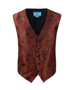 Epoint EGC1B01-03 Multi Mens Paisley Waistcoat Woven Microfiber S-5XL Vest 3X-Large Brown Black-egc1b07a 15 61vQetz9qfL