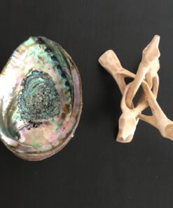 New Age Smudges & Herbs® 5 - 6 inches Premium Natural Abalone Shell &Wooden Stand~ Smudging, Cleansing Home, Meditation, Incense Holder, Home Décor, 100% Natural & Sustainable. 50 61vSDXP7ScL 1