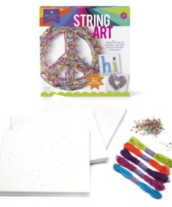 Alternative view of Craft-tastic – String Art – Craft Kit Makes 3 Large Canvases – Peace Sign Edition, Model Number: CTE40