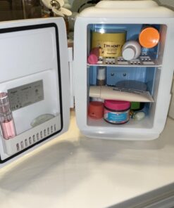 Cooluli Mini Fridge for Bedroom - Car, Office Desk & Dorm Room - Portable 4L/6 Can Electric Plug In Cooler & Warmer for Food, Drinks, Skincare Beauty & Makeup - 12v AC/DC & Exclusive USB Option, White 44 61vSrKn QLL