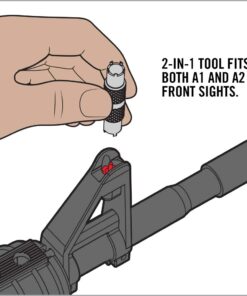 Real Avid Front Sight Adjuster: universal tool for adjusting A1 and A2 Type Front Sights (4-prong and 5-prong BUIS), Black/Tan 24 61vTA VLIgL