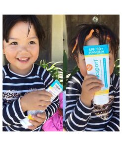 Thinksport Kids SPF 50+ Mineral Sunscreen – Safe, Natural Sunblock for Children - Water Resistant Sun Cream – Broad Spectrum UVA/UVB Sun Protection – Vegan, Reef Friendly Sun Lotion, 6oz 17 61vTP8BXUYL